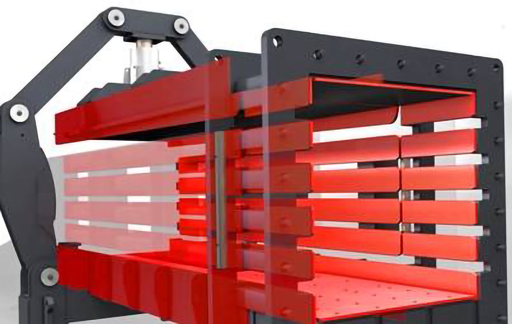 Solid steel construction with highly wear resistant steel parts inside the press chamber and press channel